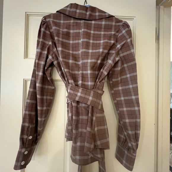 Marissa Webb Mia Lightweight Flannel Wrap Top - Picture 6 of 11